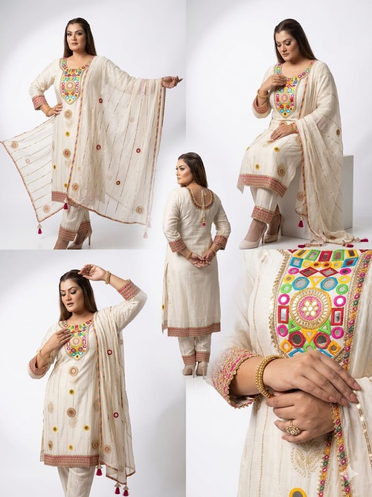The Lvory Phulkari Fusion (Glass Tissue)