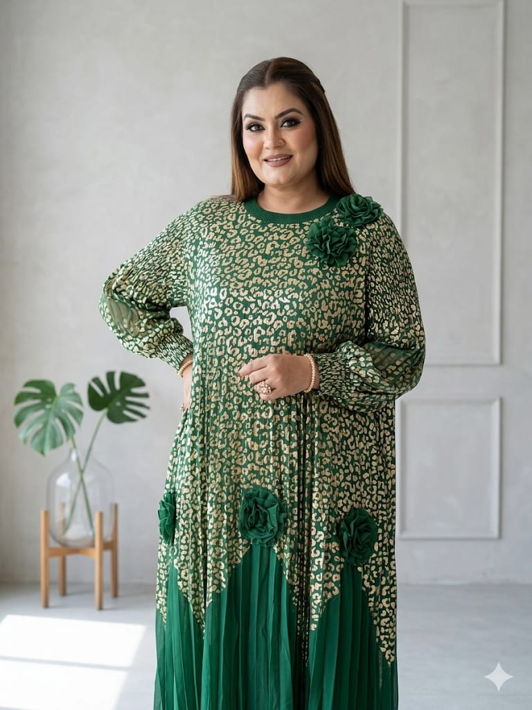 The Green Goddess Plisse (Lycra)