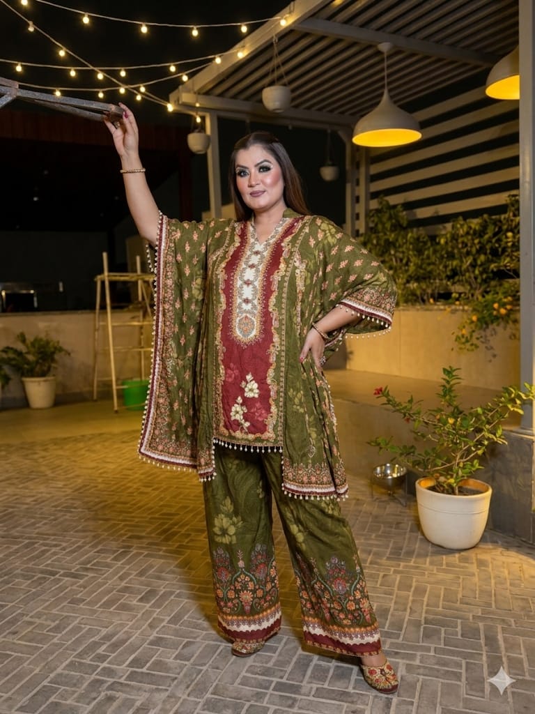 Kaftan Cord Set (Crepe)