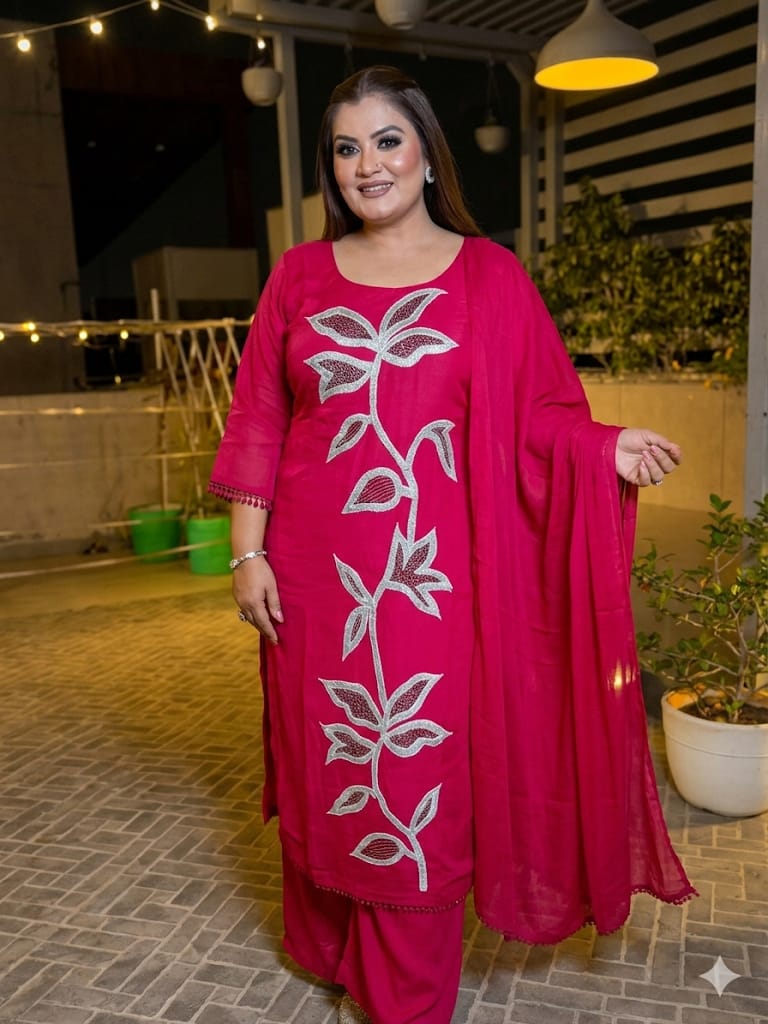 Embroidered Suit Set (Cotton)