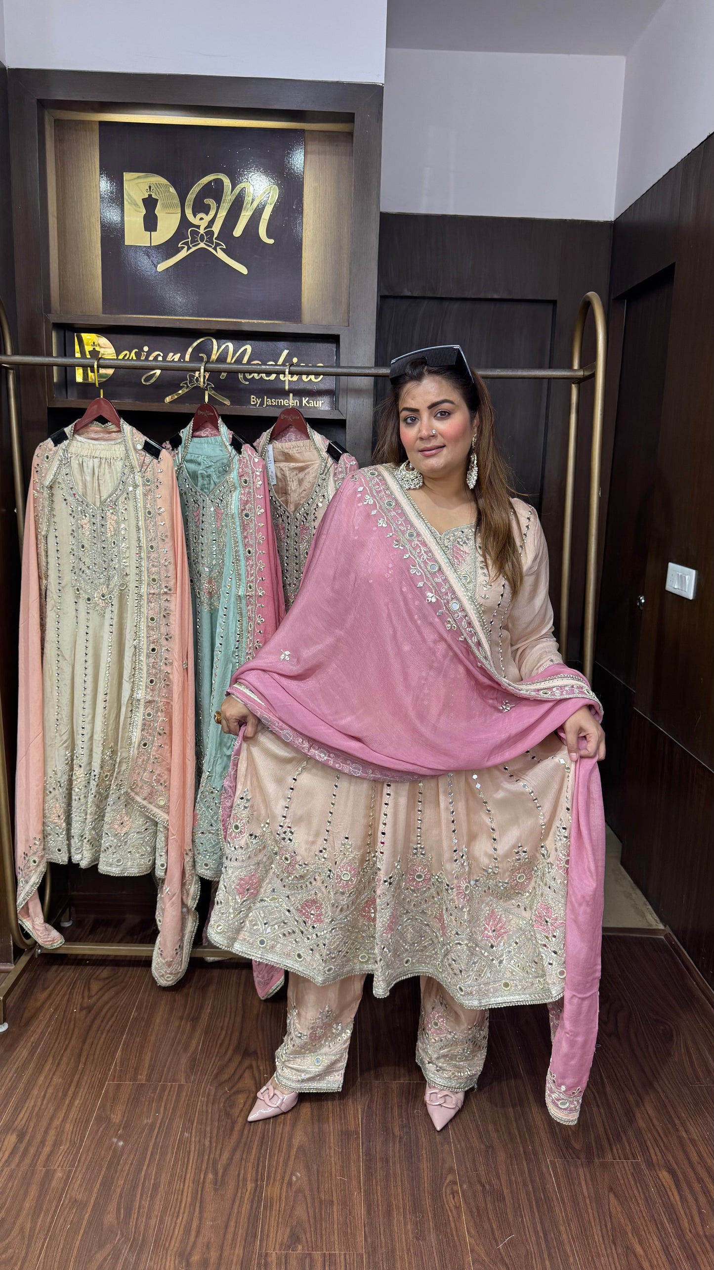Melunis (Pure Chinnon Anarkali Suit)