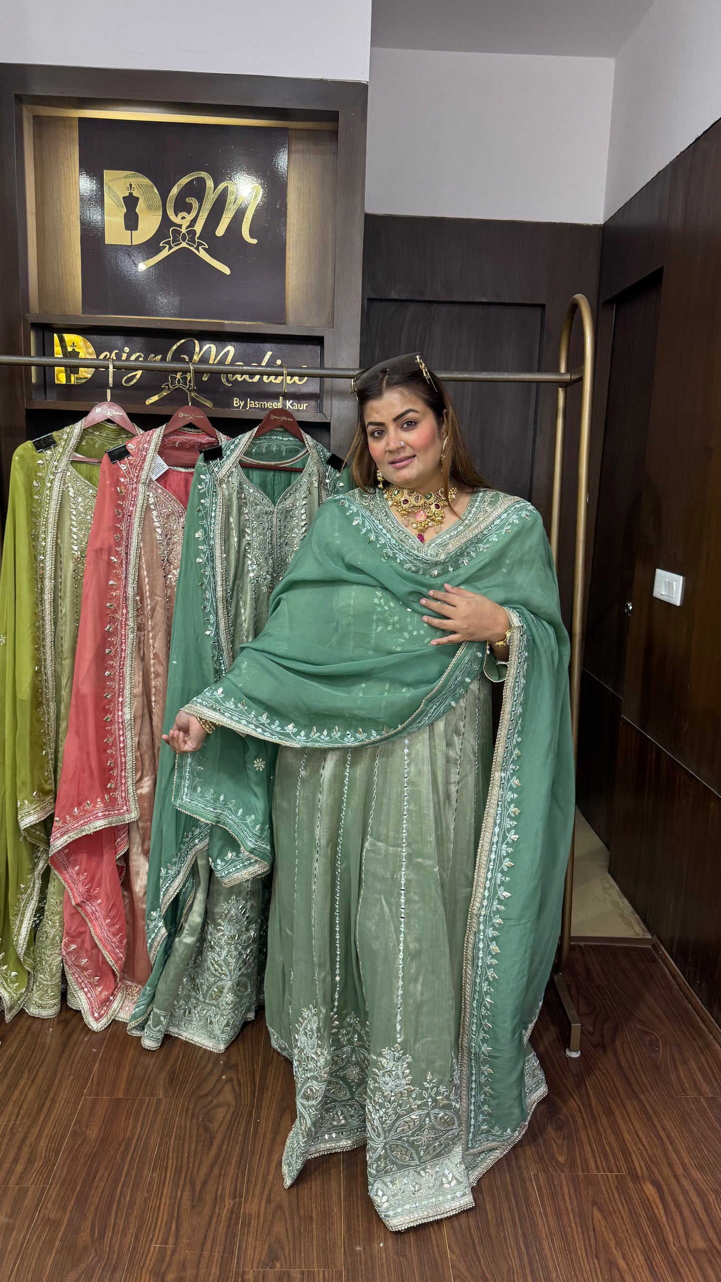 Avenor (Pure Chinnon Long Anarkali Suit)