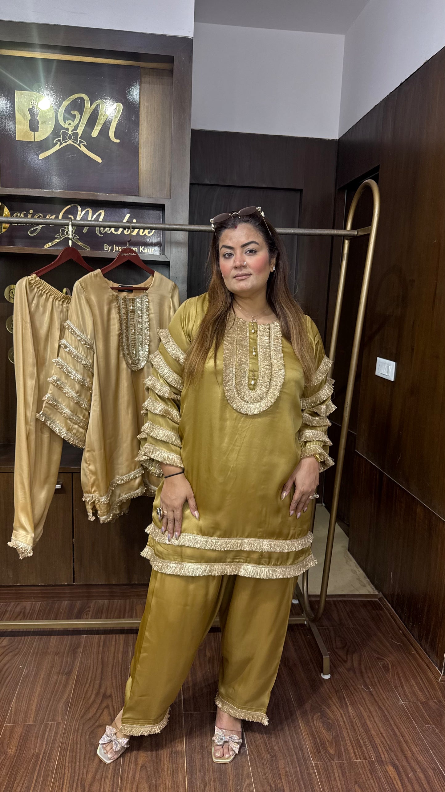 Glamorous Georgette Shimmer Cordset