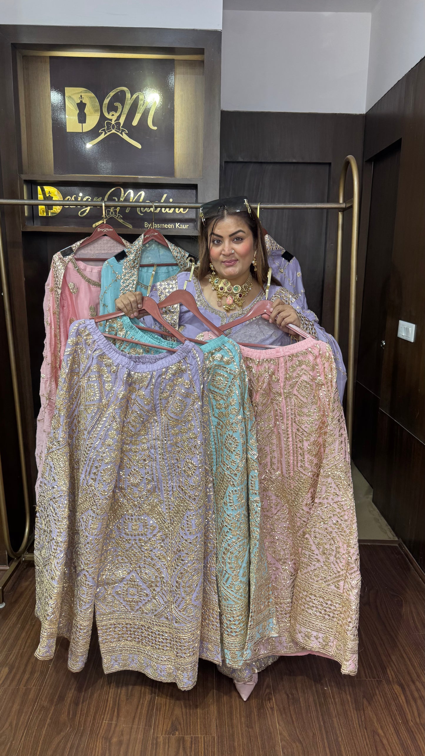 Rovenya (Pure Chinnon Sharara Suit)