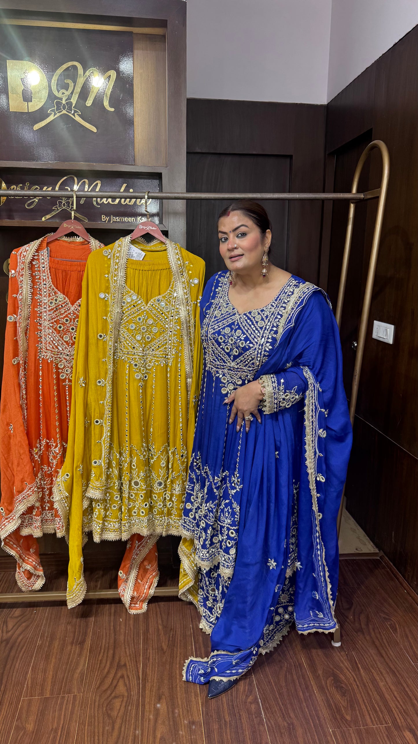 Anshika (Pure Chinnon Anarkali Suit)