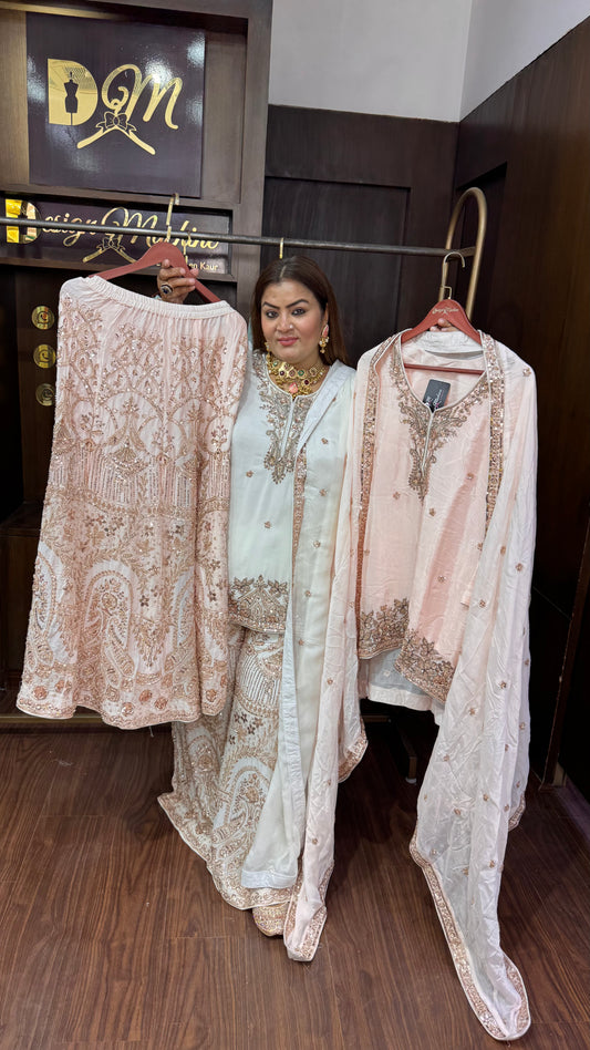 Zemora (Pure Chinnon Crepe Sharara Suit)