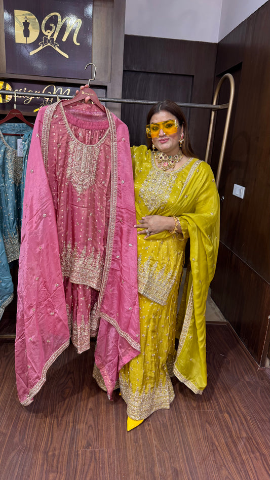 Velina (Pure Shimmer Tissue Sharara Suit)