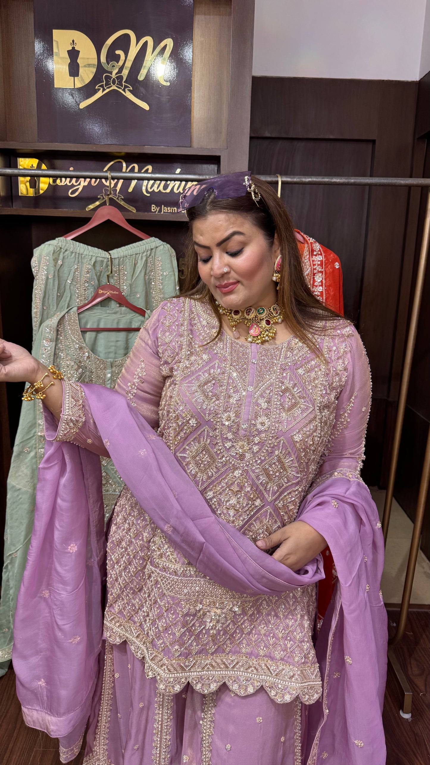 Veloura (Pure chinnon Crepe Sharara Suit)