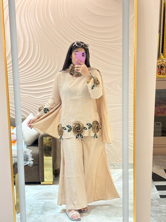 Beautiful Pure Cotton Rose Suit