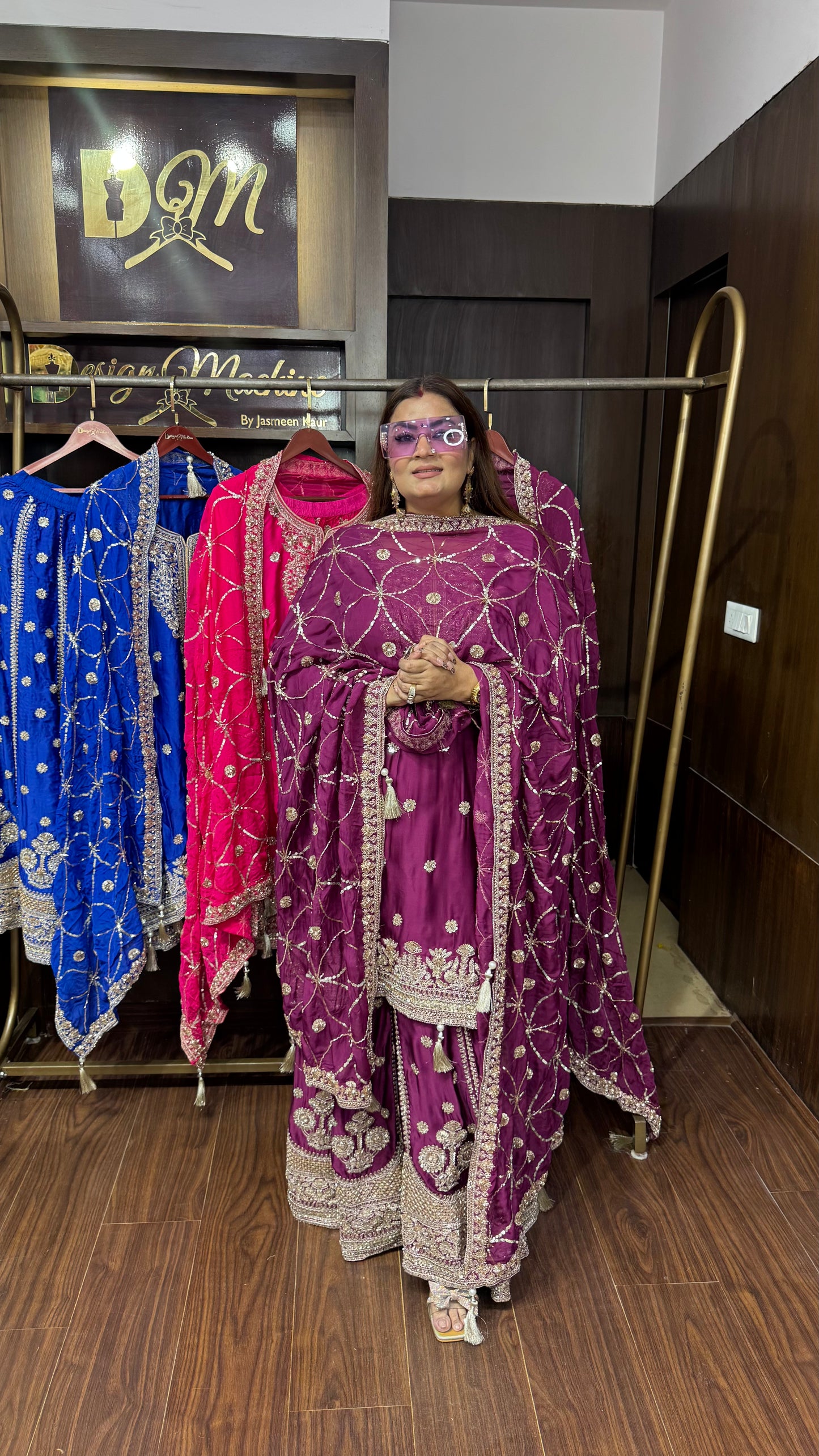 Richa (Pure Chinnon Sharara Suit)