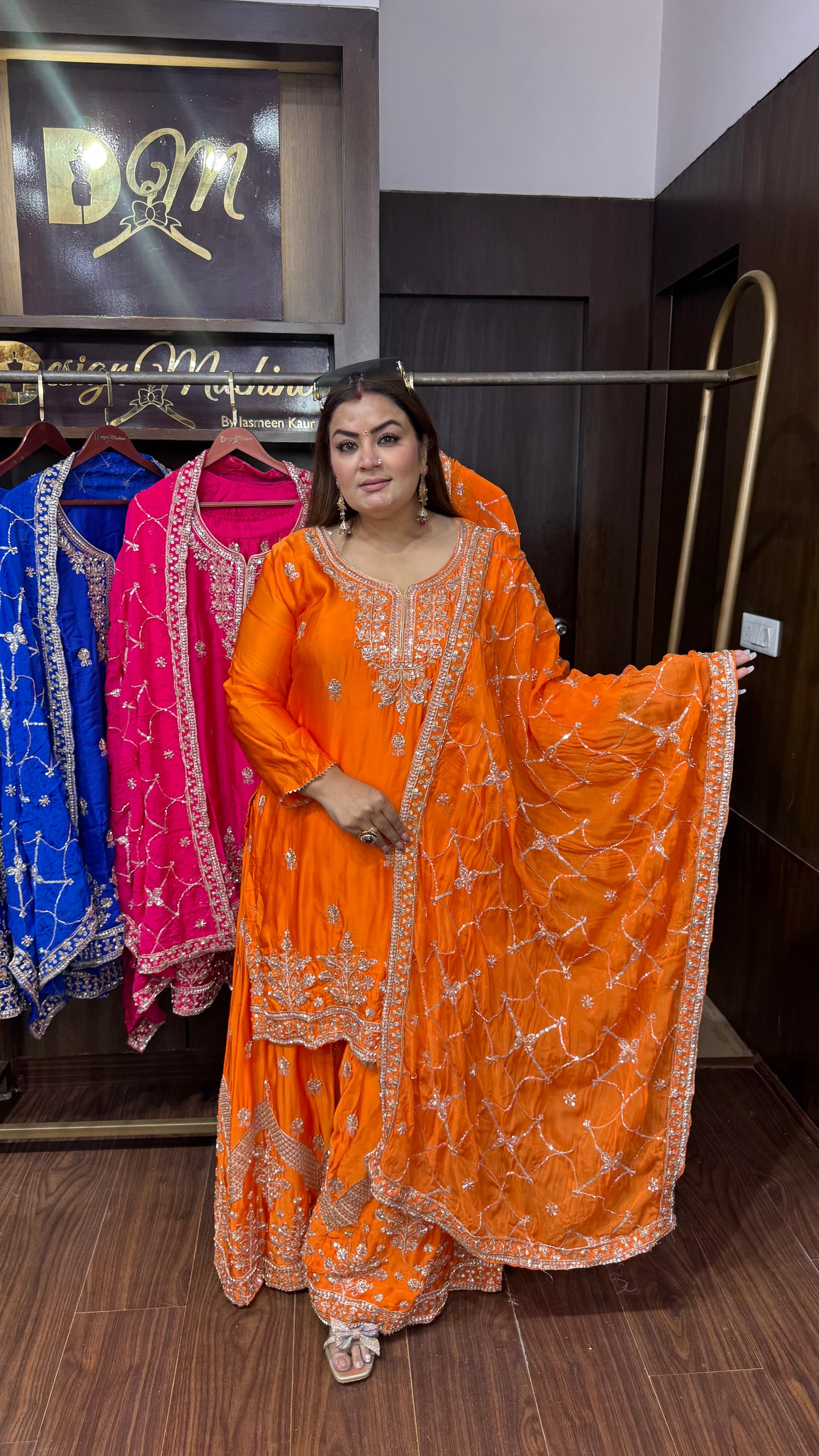 Arshfa (Pure Chinnon Sharara Suit)