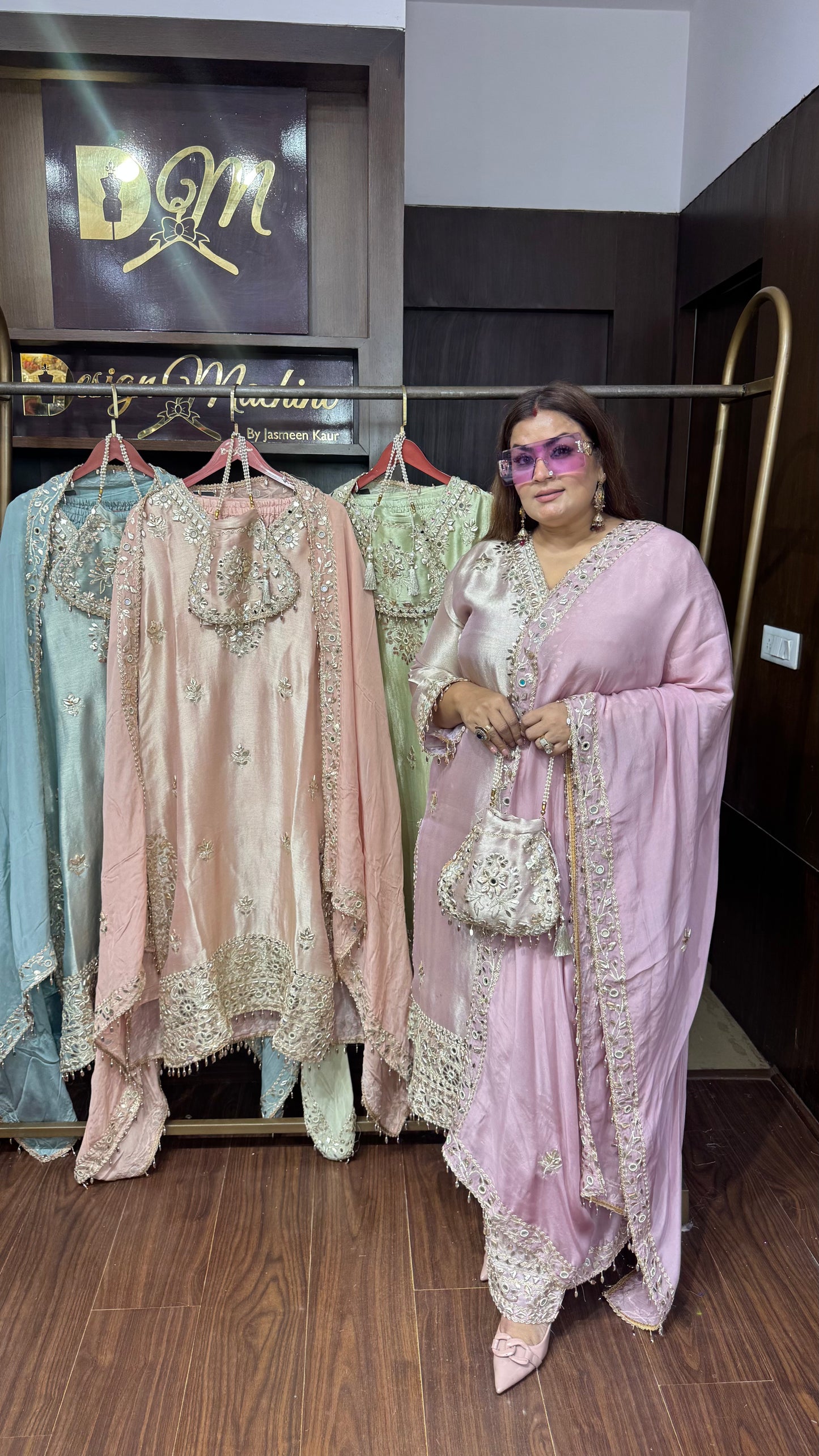 Pure Ziraff Tissue Farshi Salwar Suit