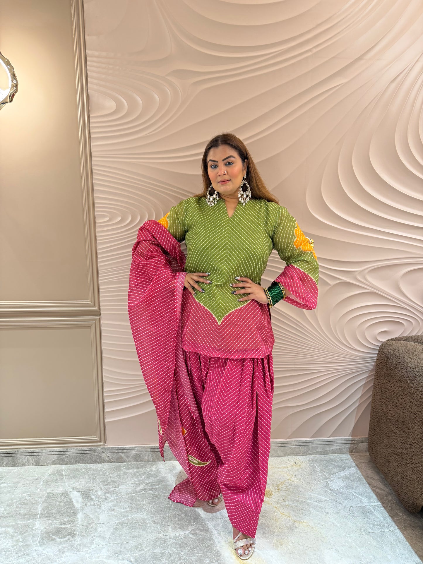 Reva (Beautiful Soft Kota Cotton Full Lining Lehriya)