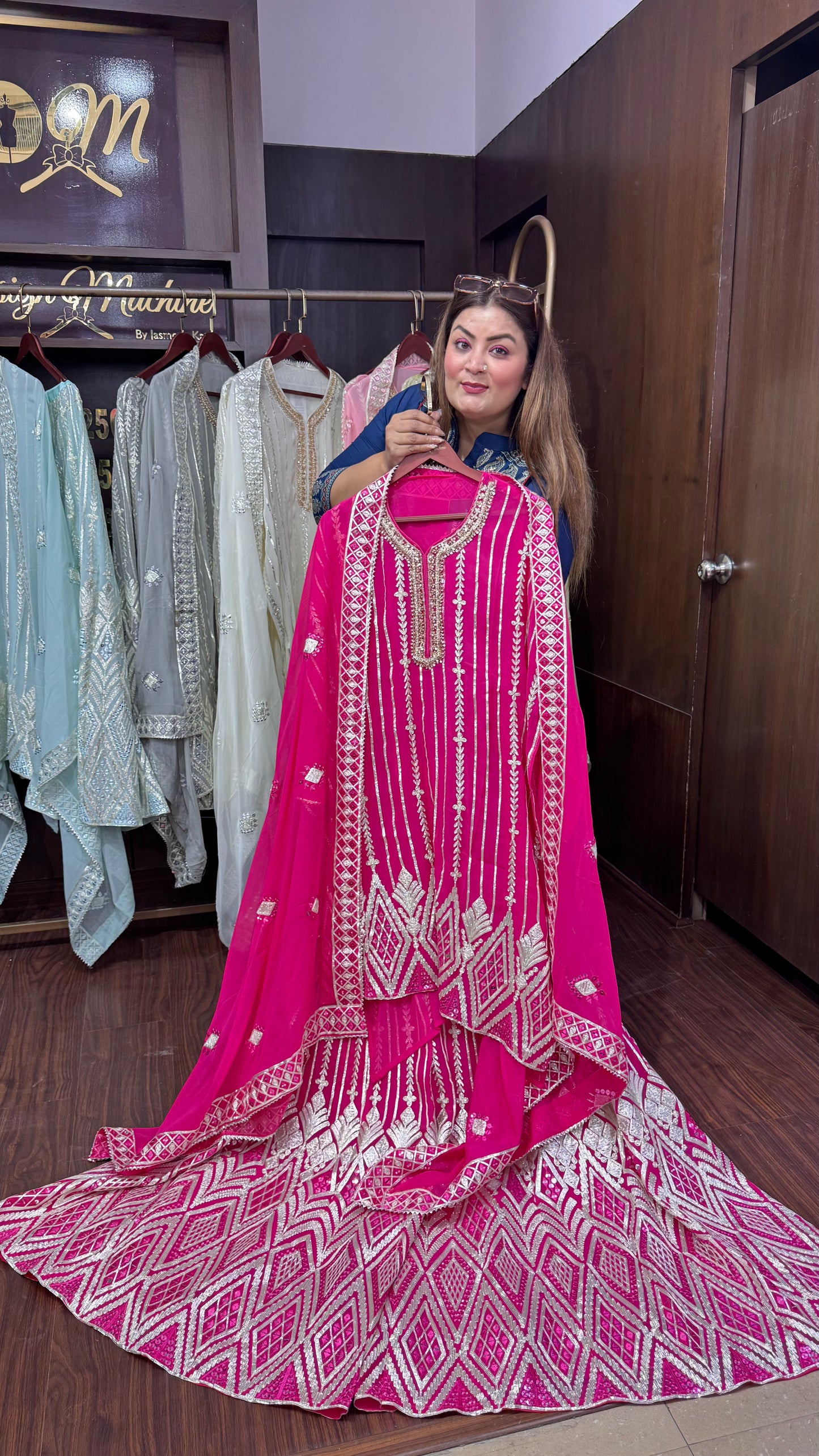 Navisha (Semi-Stitched Suit)