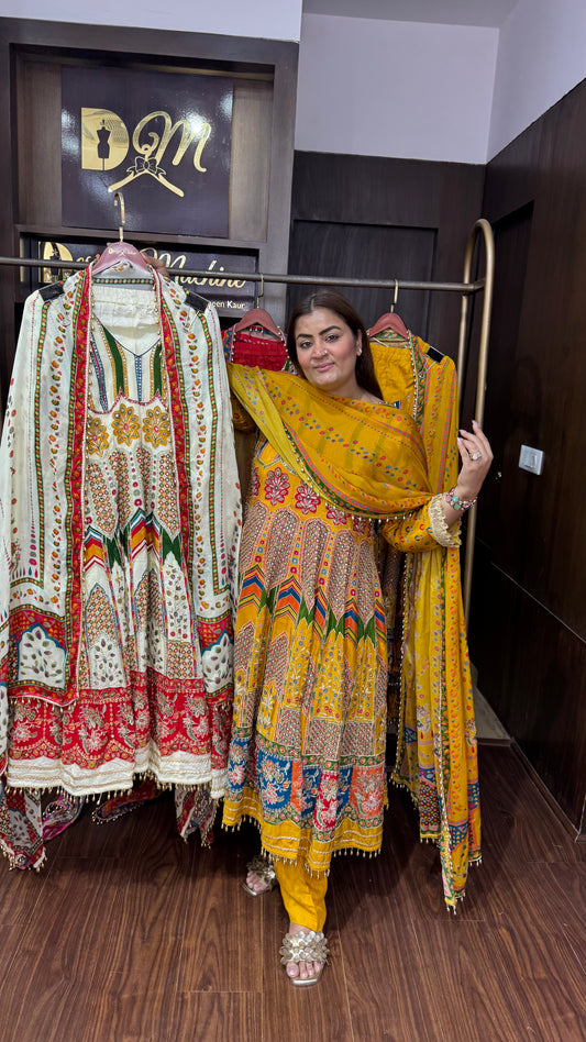 Evania (Glass Tissue Anarkali Suit)