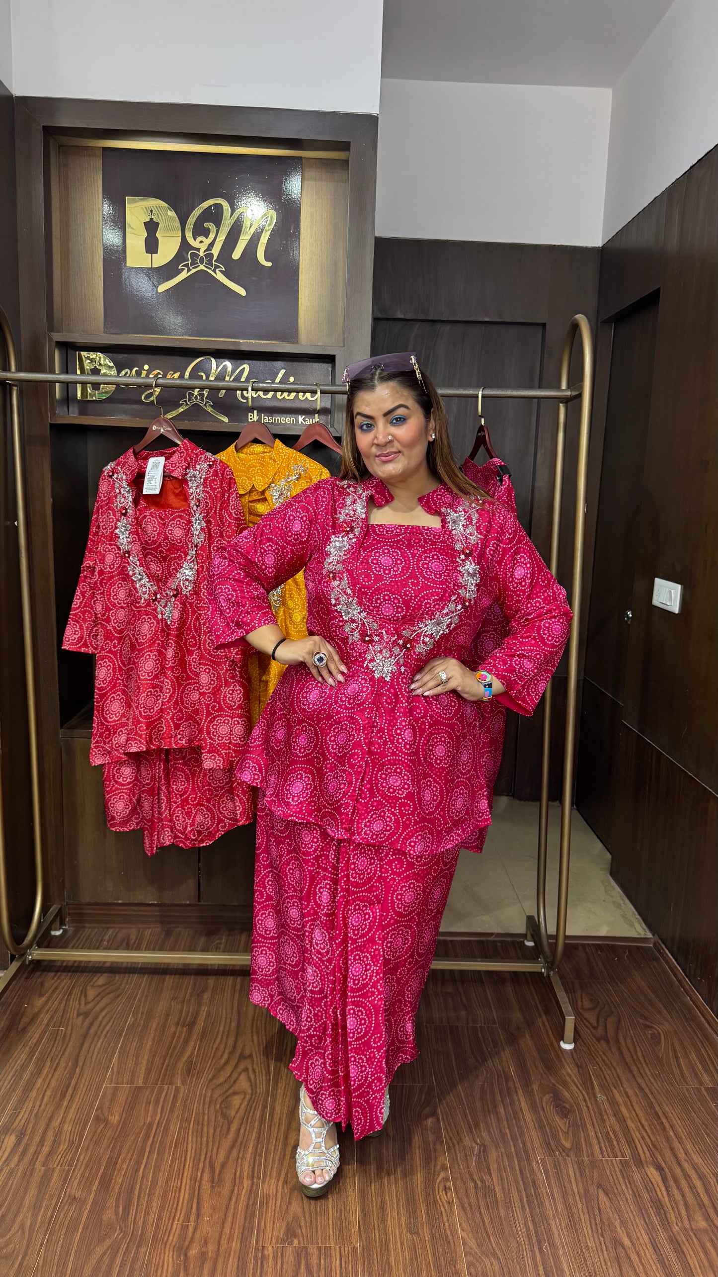 Masleen Cotton 3 Piece Indo Western Set