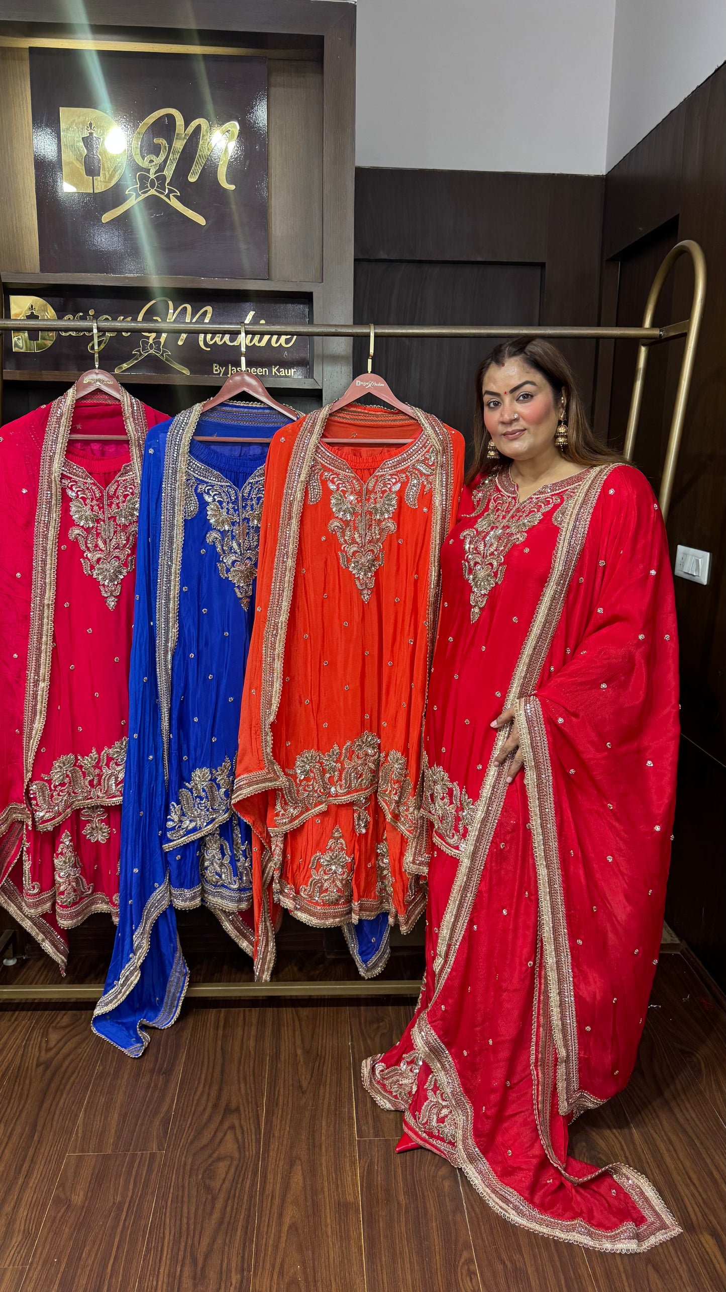 Ridham (Pure Chinnon Sharara Suit)