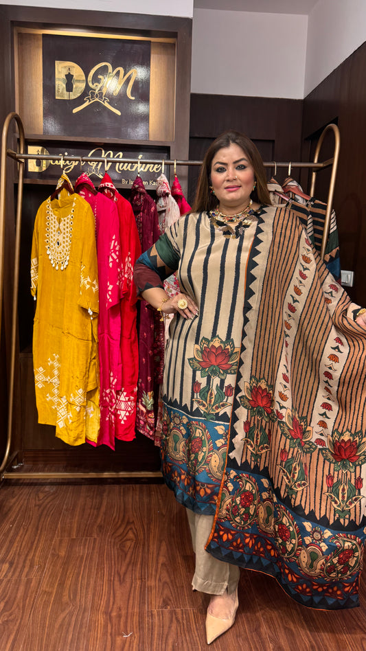 Aafiya Silk Crepe (Suit)