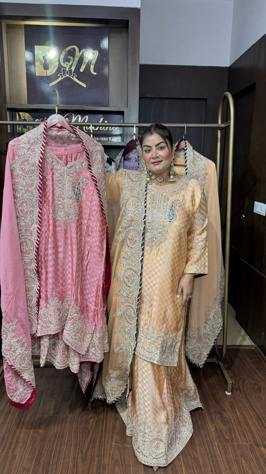 Meher Pure Crepe Sharara Suit