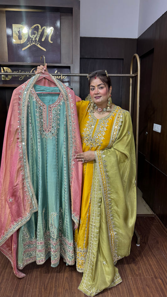 Aaradhya Pure Chunon Anarkali Suit