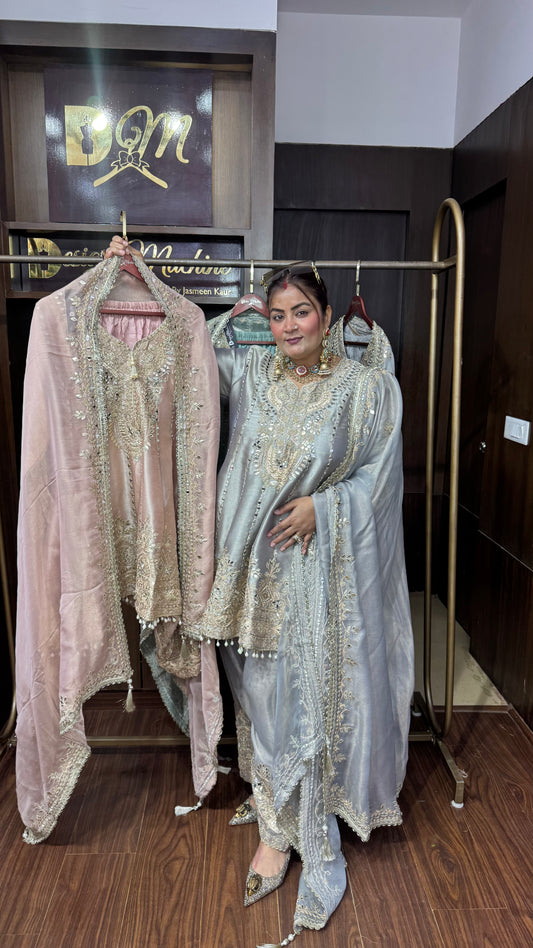 Zehra Glass Tissue Farshi Salwar Suit