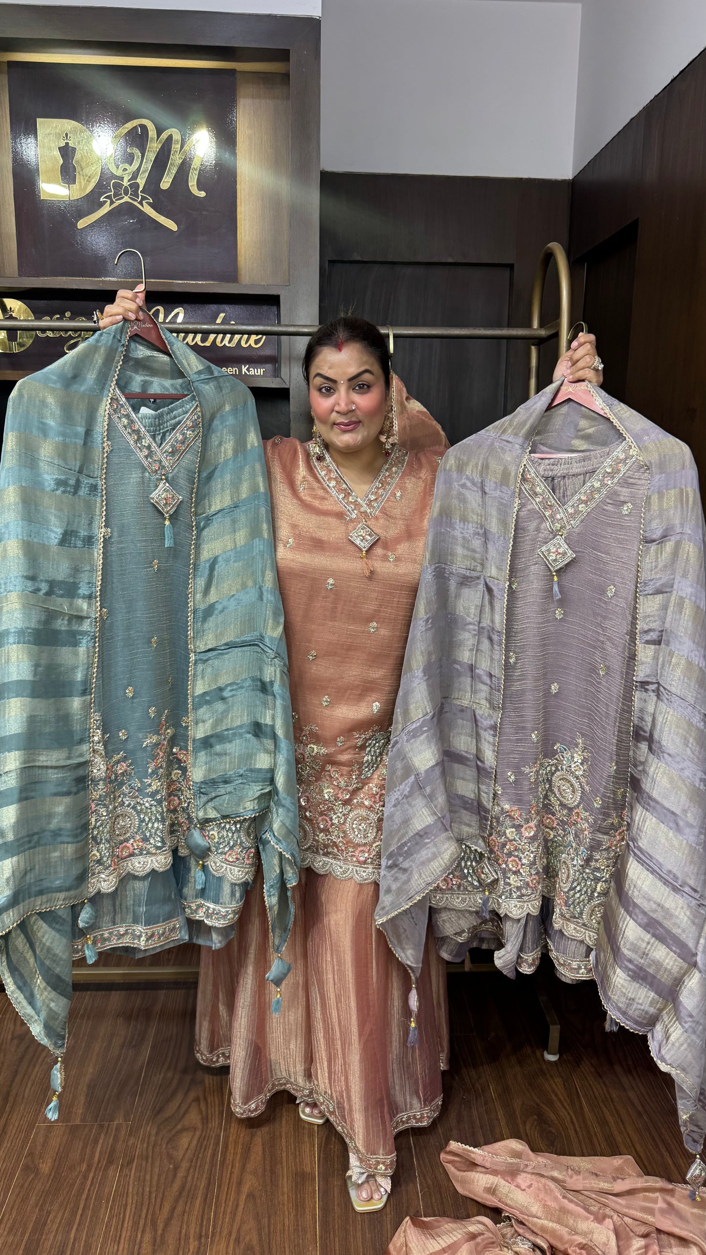Meher Crush Tissue Sharara Suit