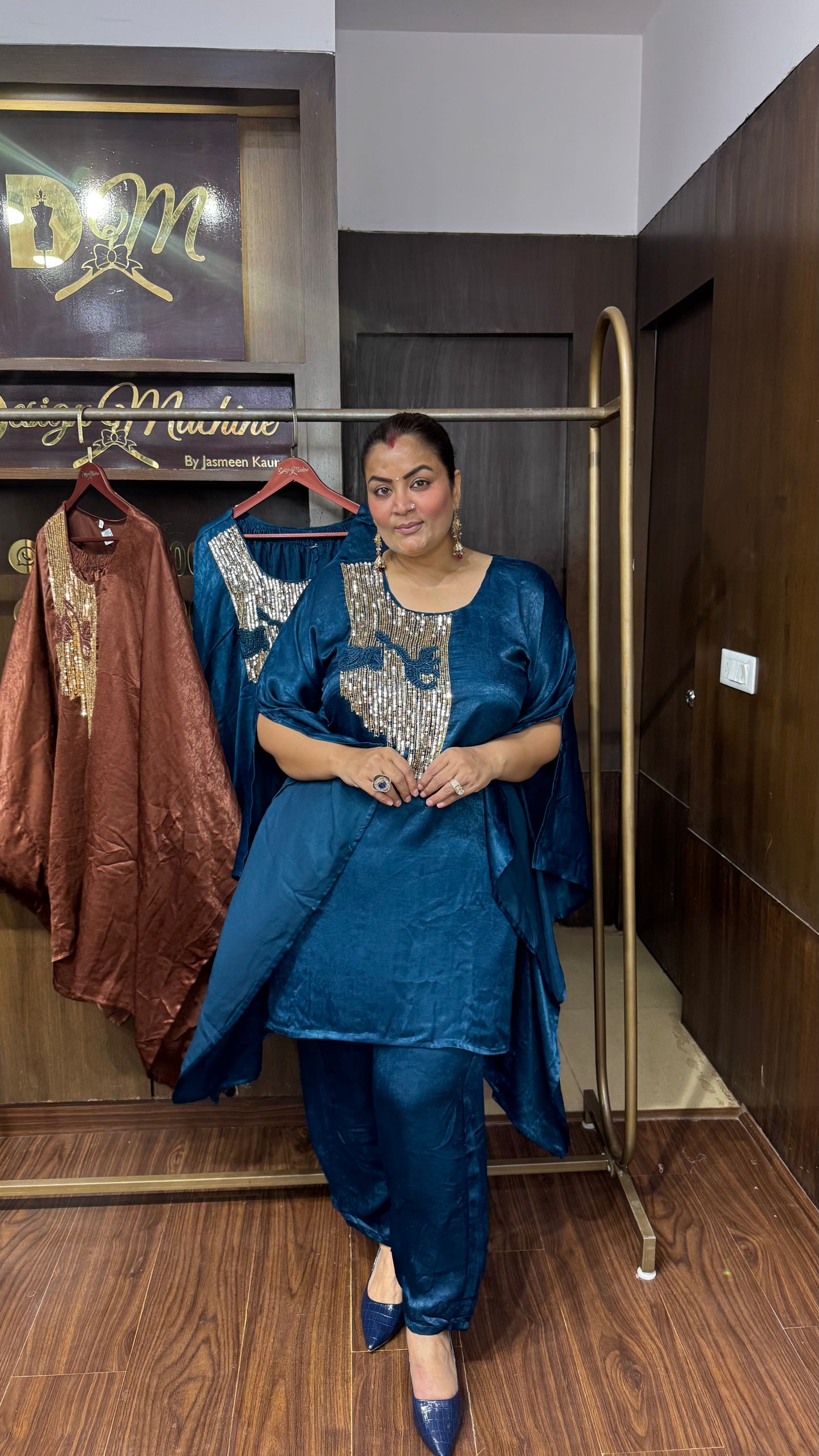 Elara Pure Crepe Kaftan Cordset
