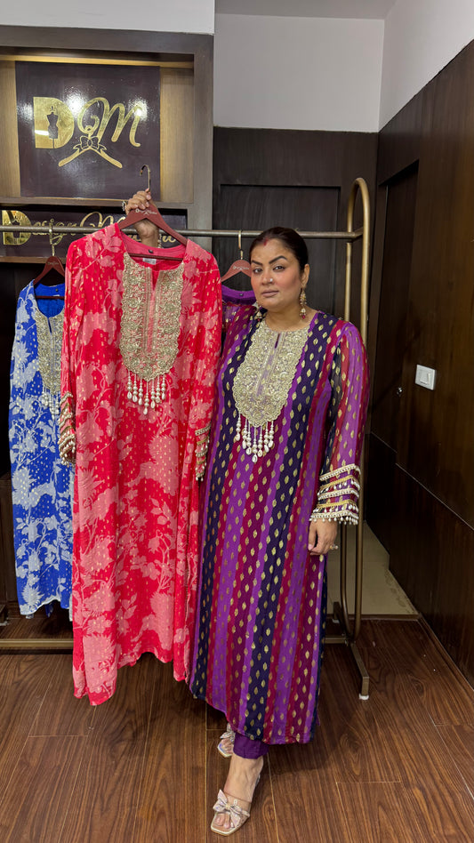 Zehra Georgette Phiran Cordset