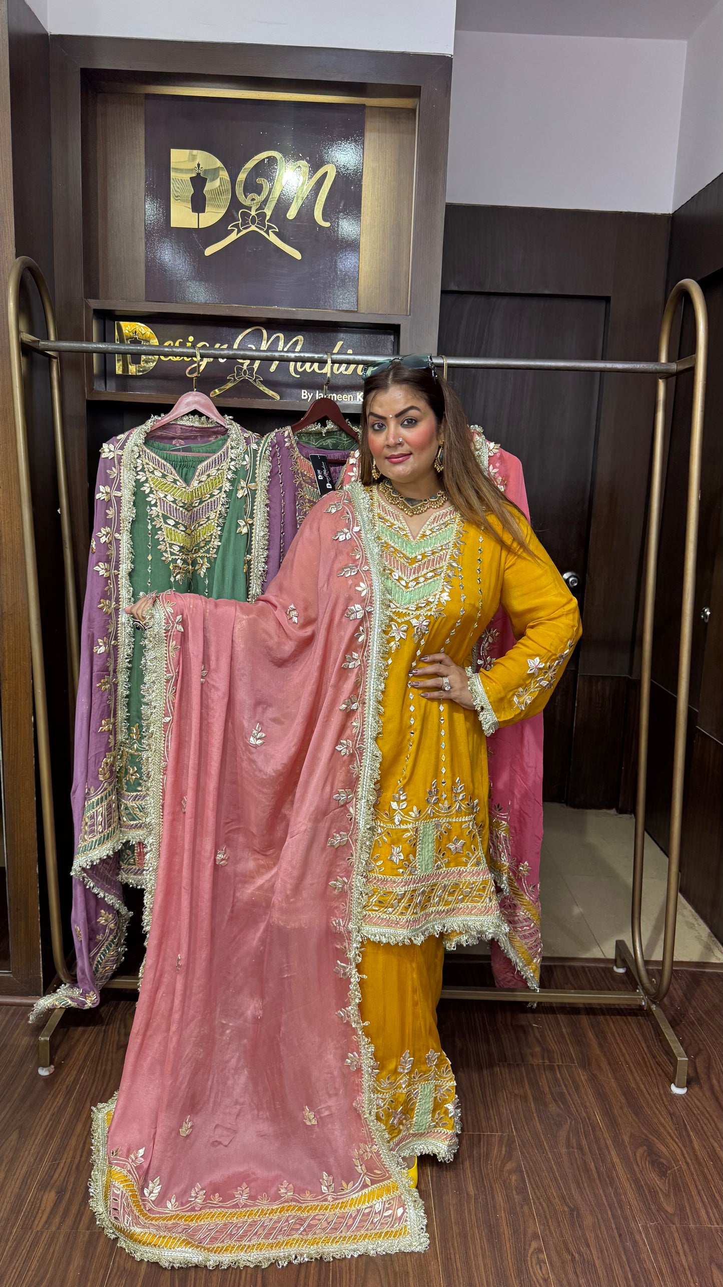 Ishika (Pure Chinnon Anarkali Suit)