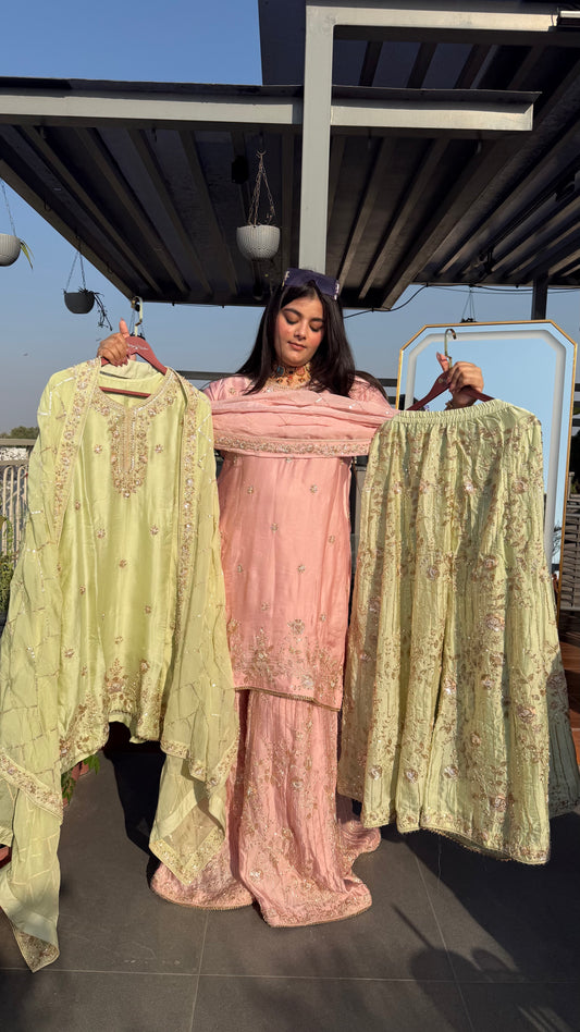 Heer Crepe Sharara Suit