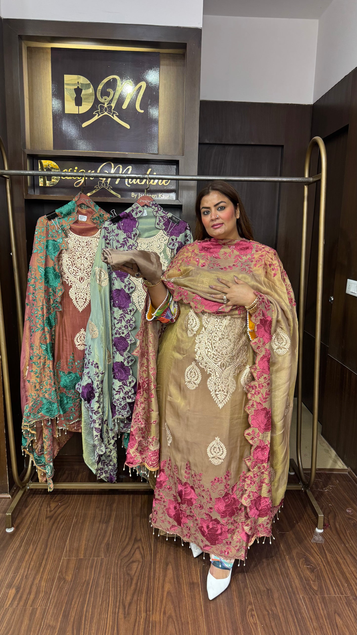 Shimmer Tissue Fabric Unstitch Suit