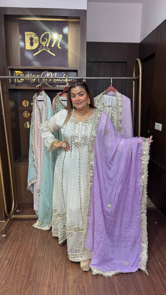 Amish (Pure Chinnon Anarkali Suit)