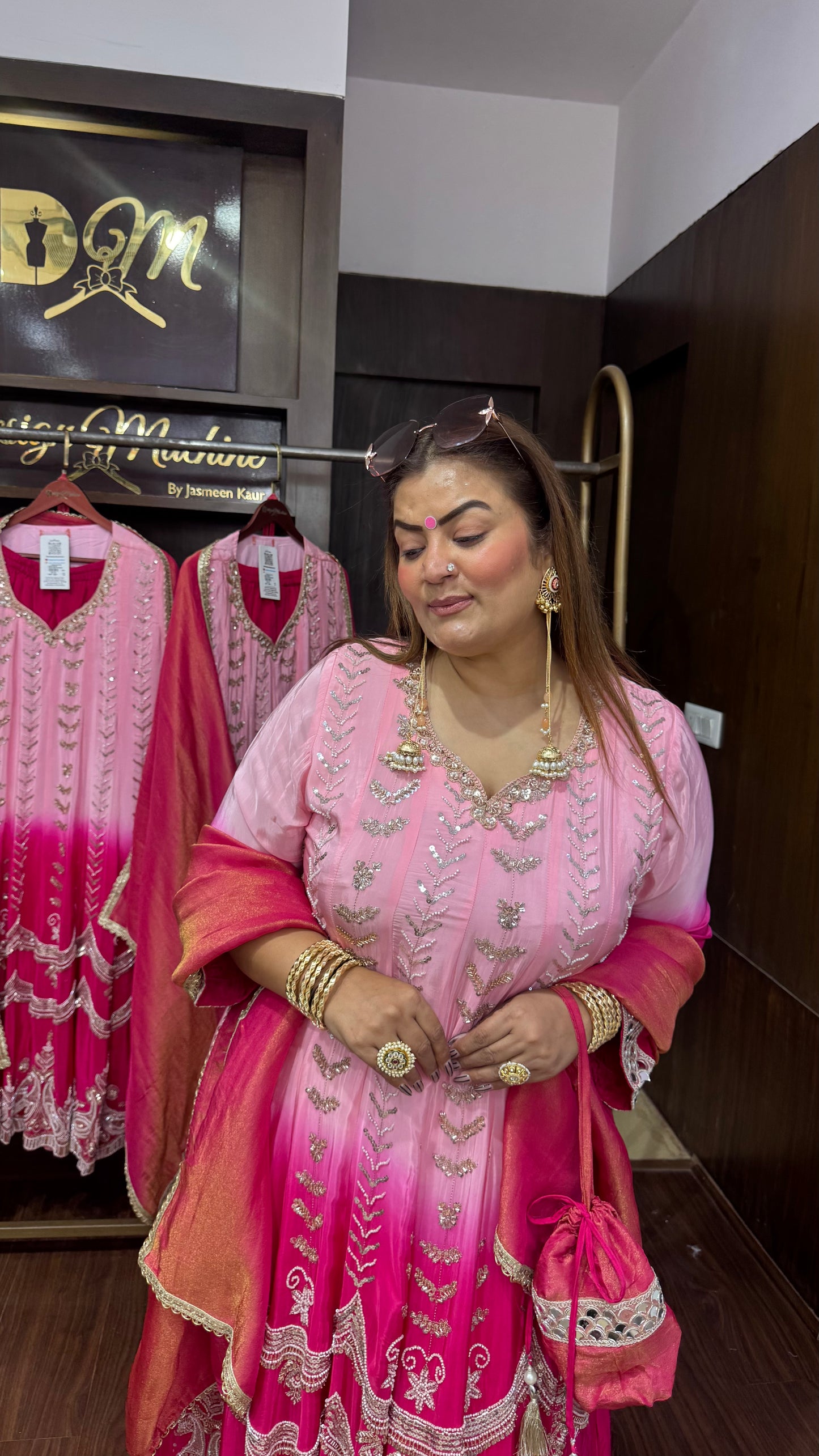 Zareen Pure Crepe Anarkali