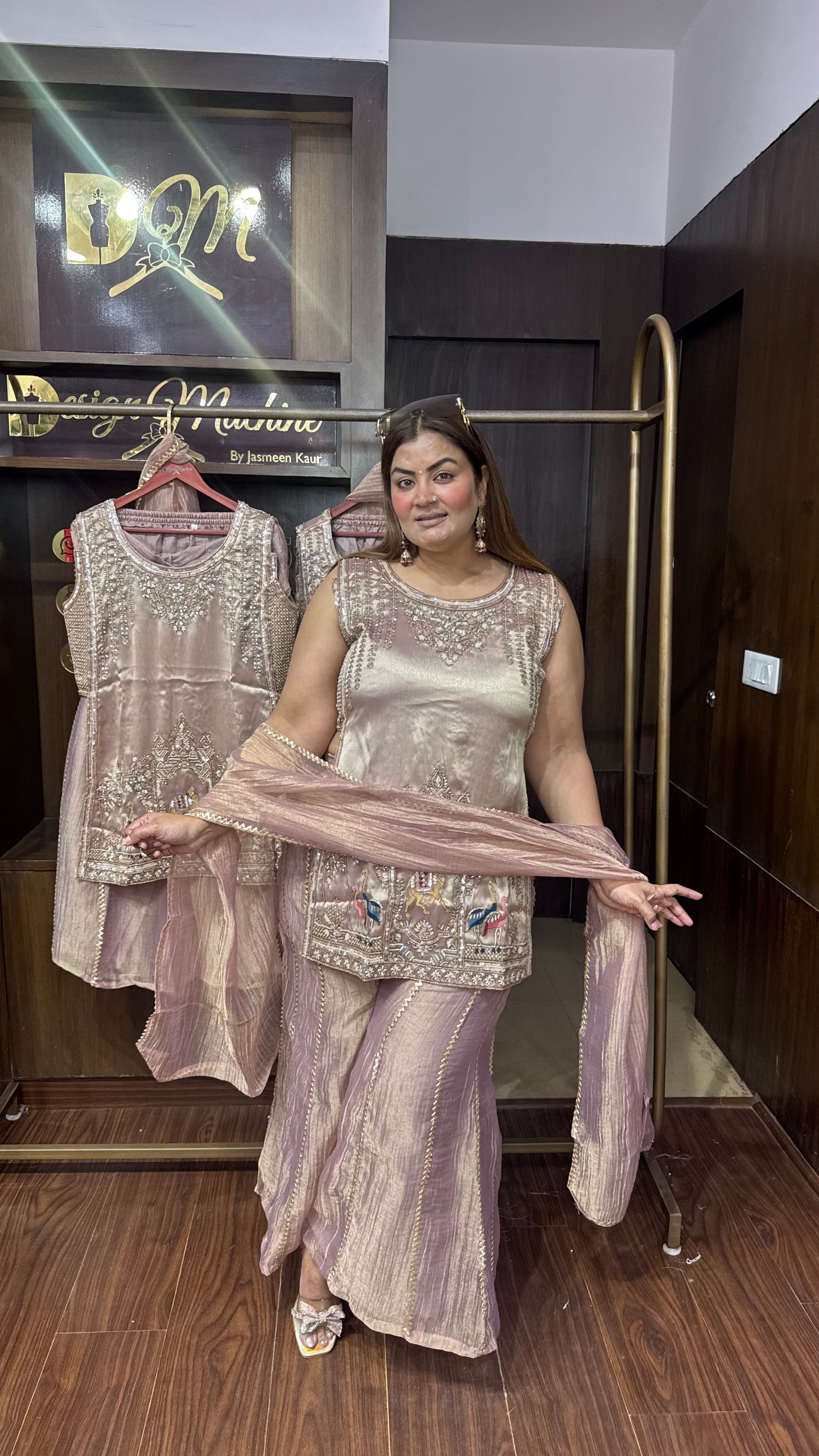Meher Crush Tissue Suit