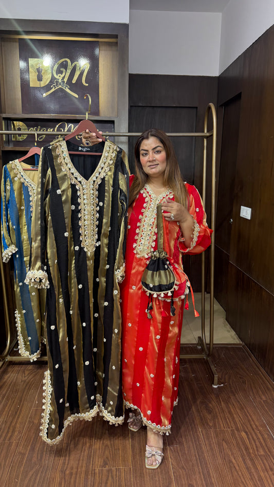 Mahira Glass Tissue Phiran with Potli
