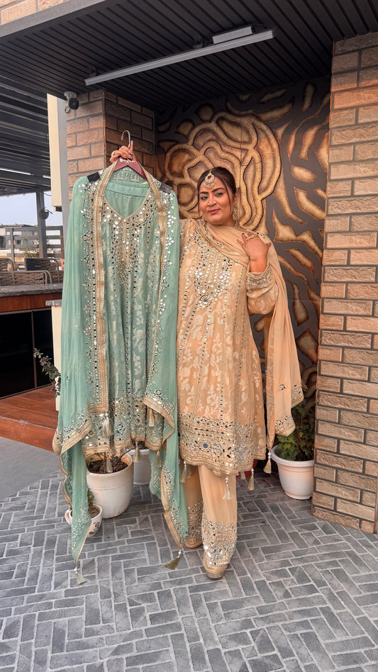 Meherbaan (Pure Georgette Farshi Salwar Suit)