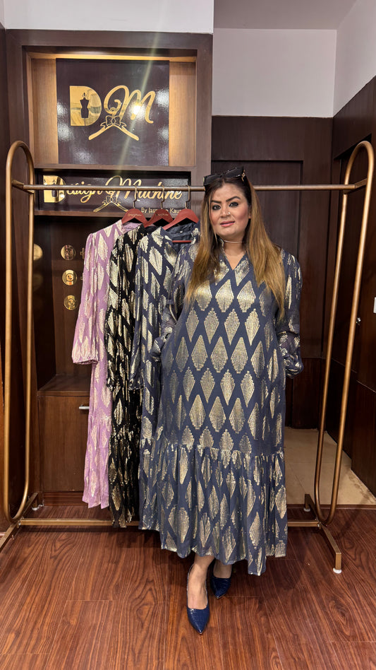 Meher Drape Georgette Fabric Dress