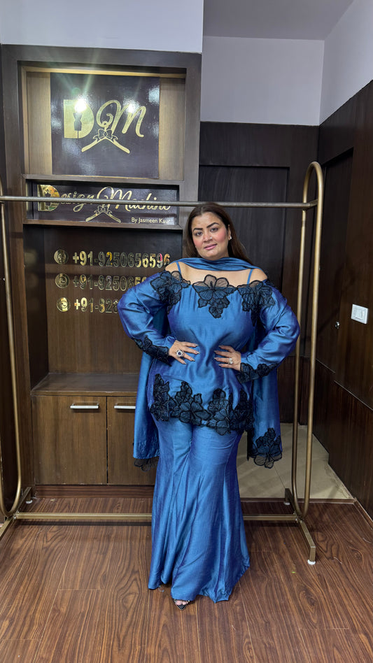 Cotton Silk Sharara Suit