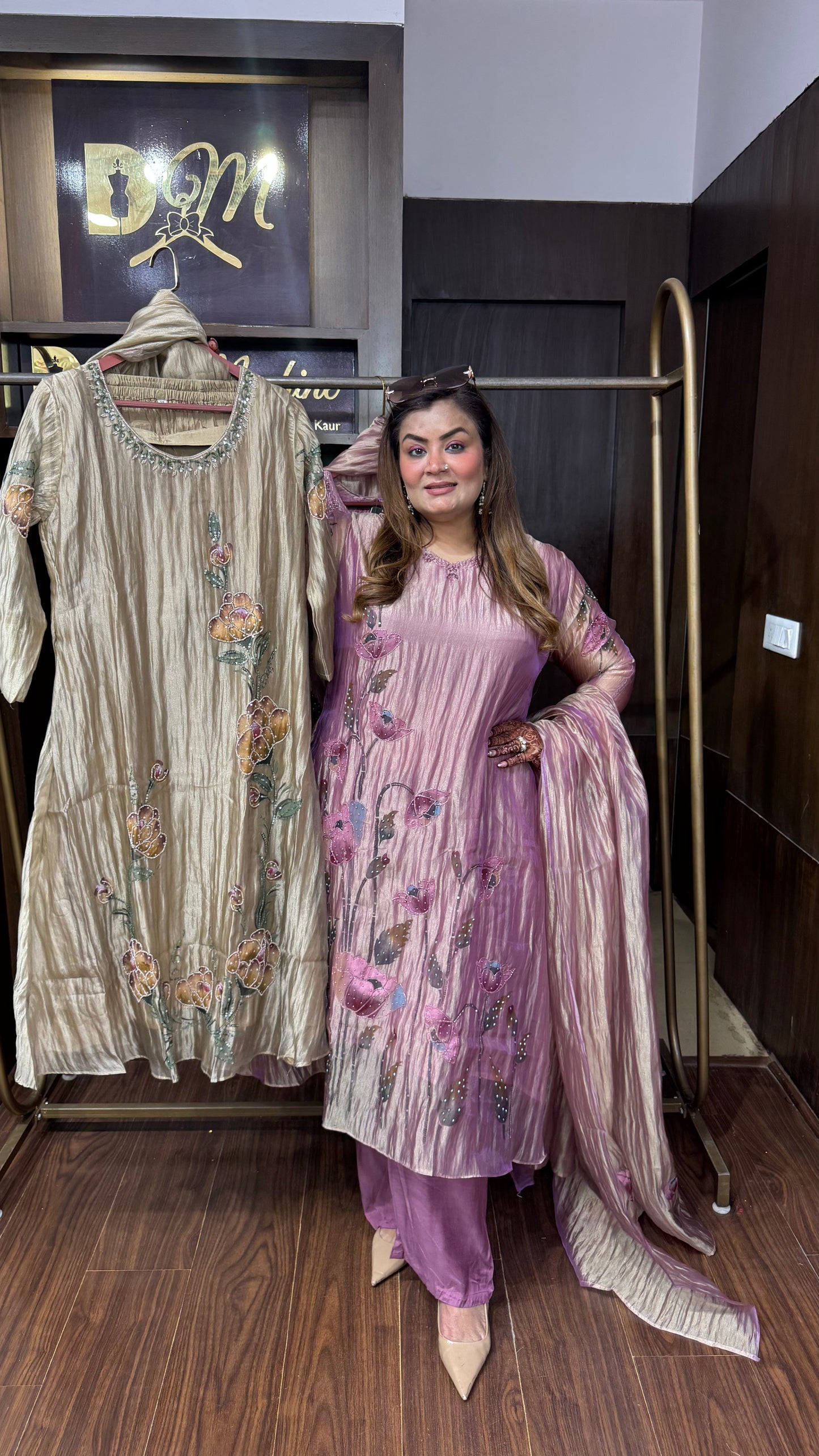 Samyra Glass Tissue Anarkali Suit