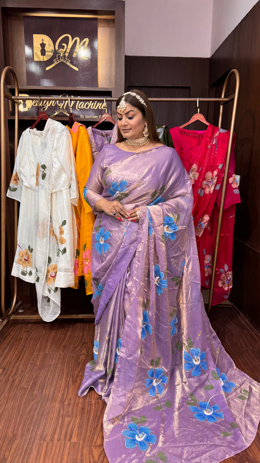 Gulbagh (Glass Tissue Fabric Saree)