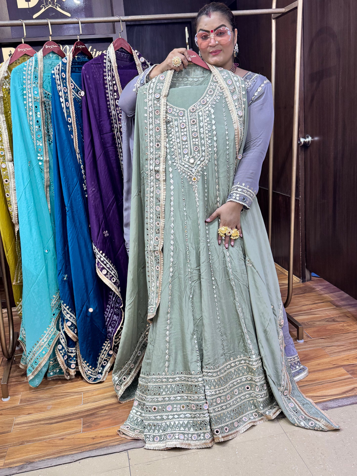 Zivora Crepe Anarkali