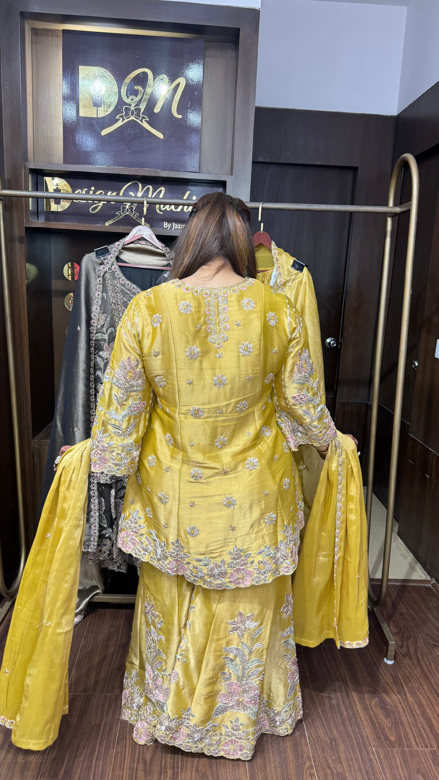 Zarielle Glass Tissue Sharara Suit