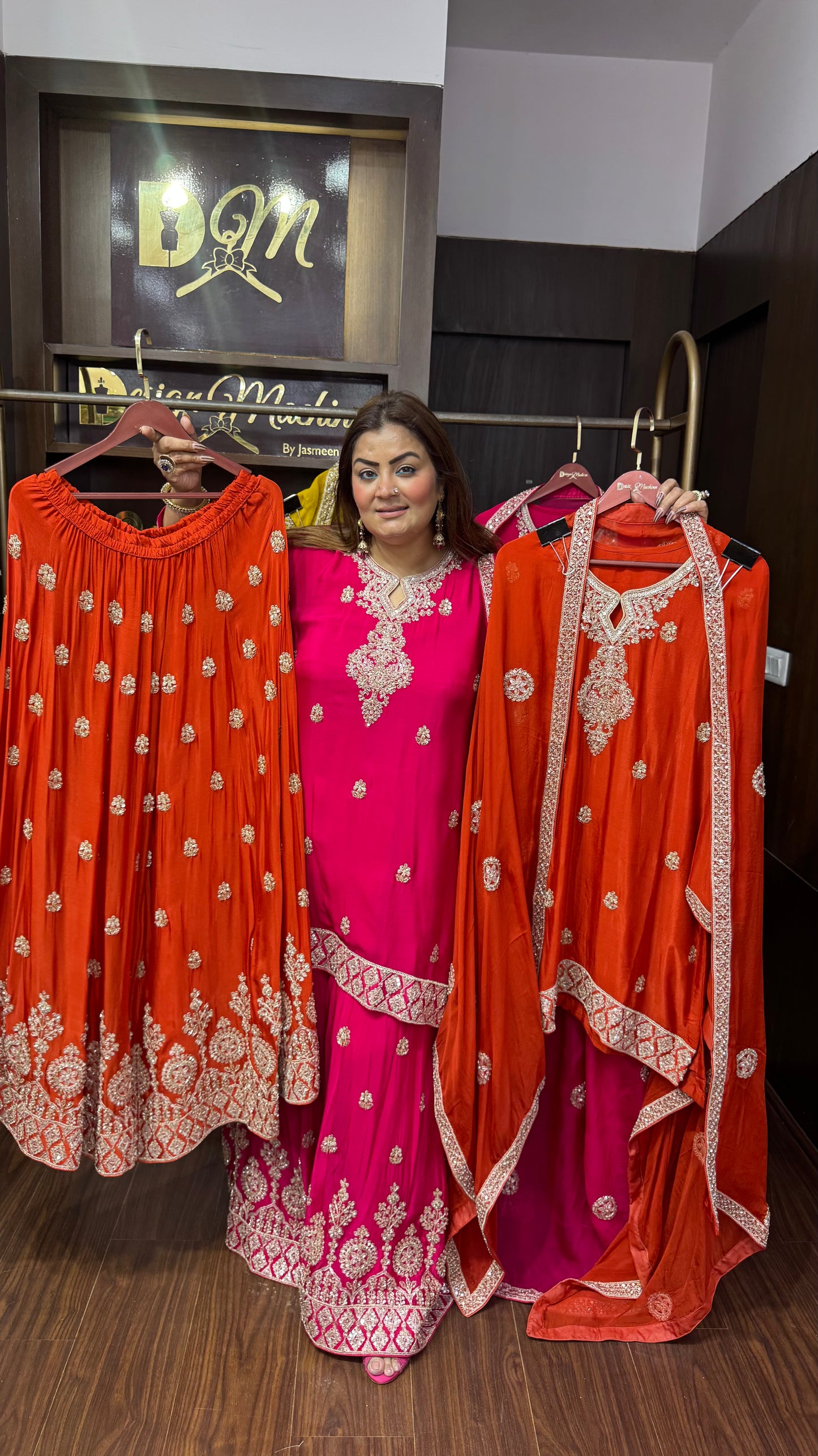 Rashmi (Pure Chinnon Sharara Suit)