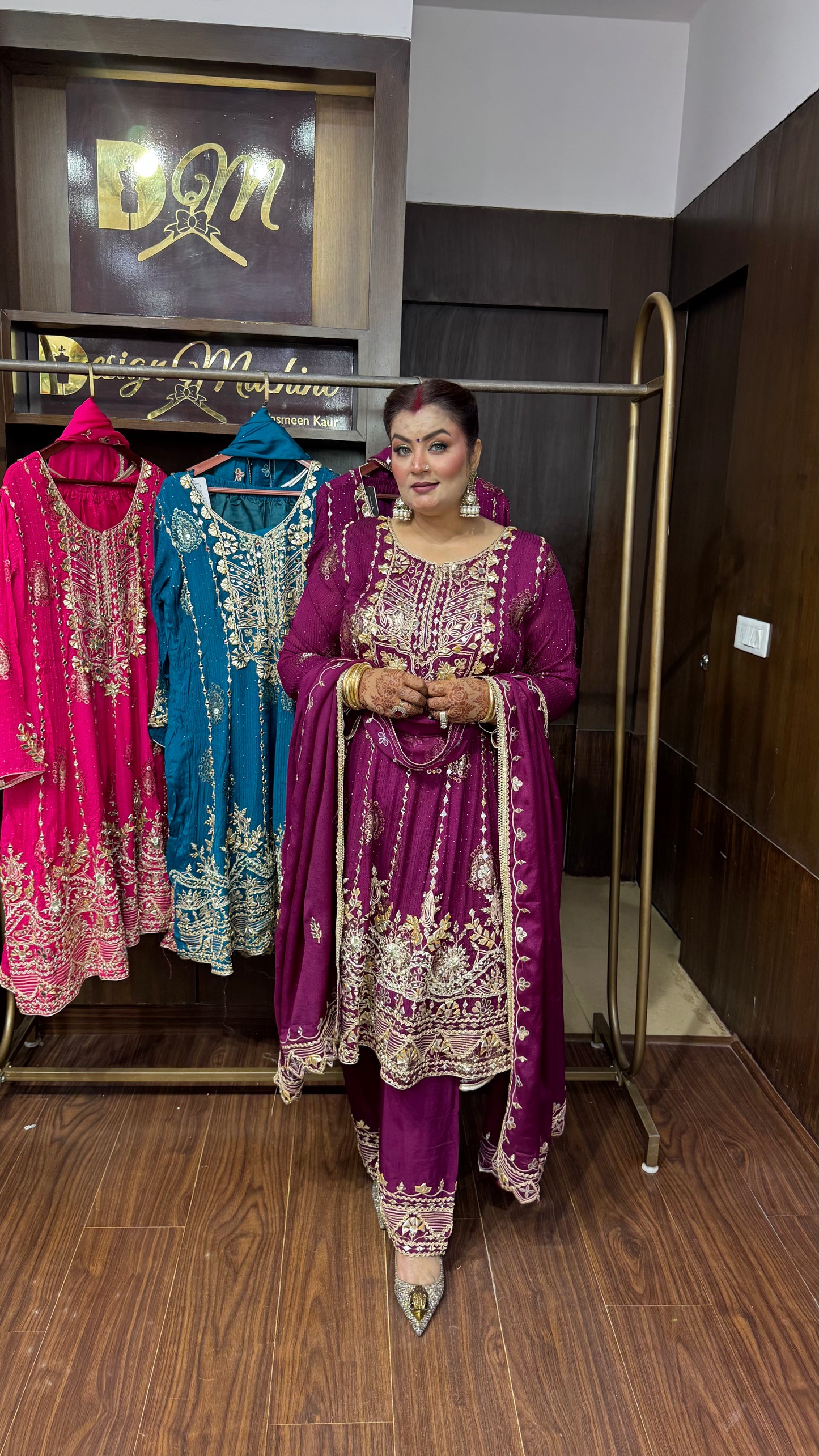 Arvielle Pure Georgette Anarkali Suit
