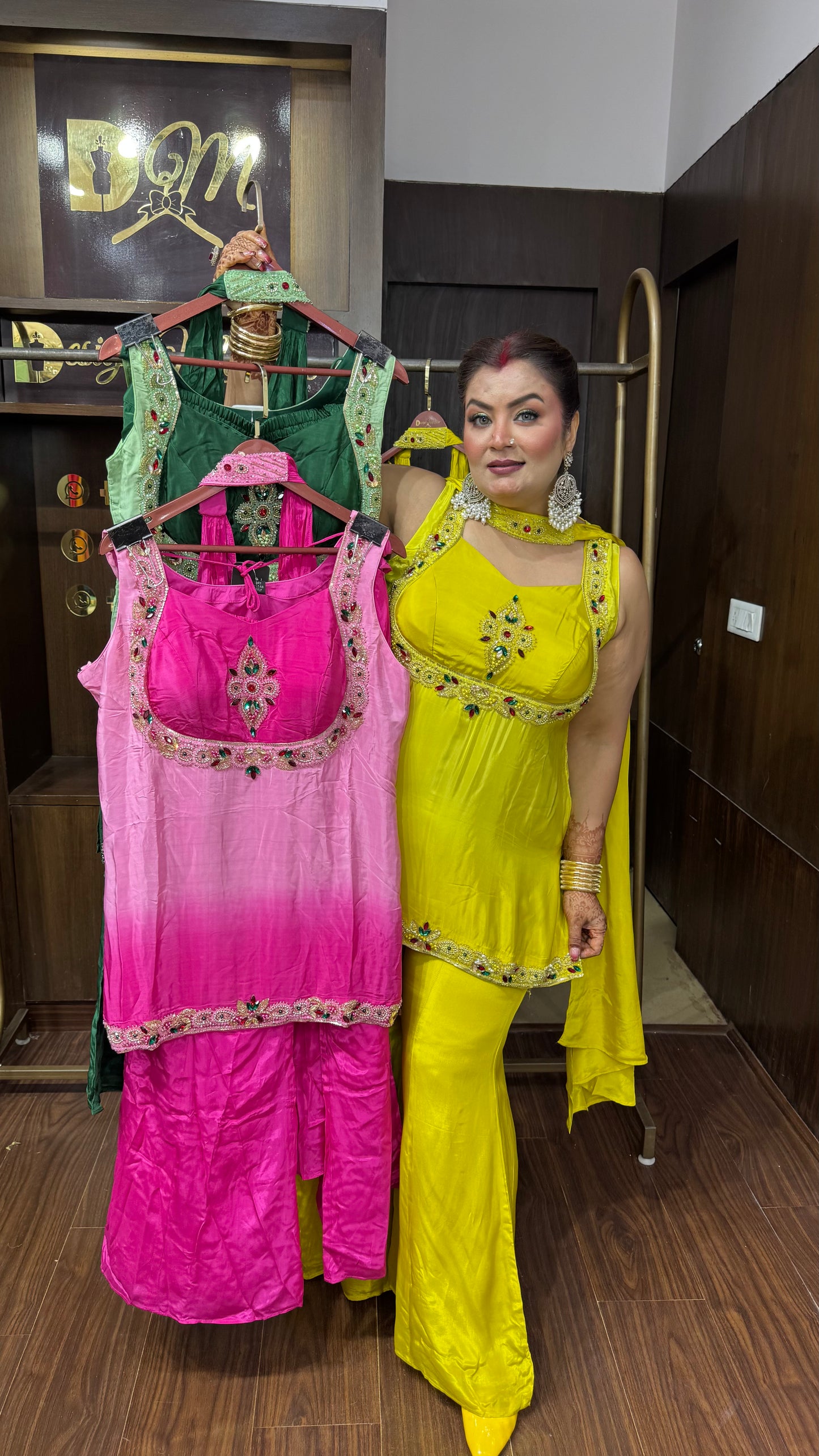 Avenora Pure Crepe 3-Piece Indo-Western Set
