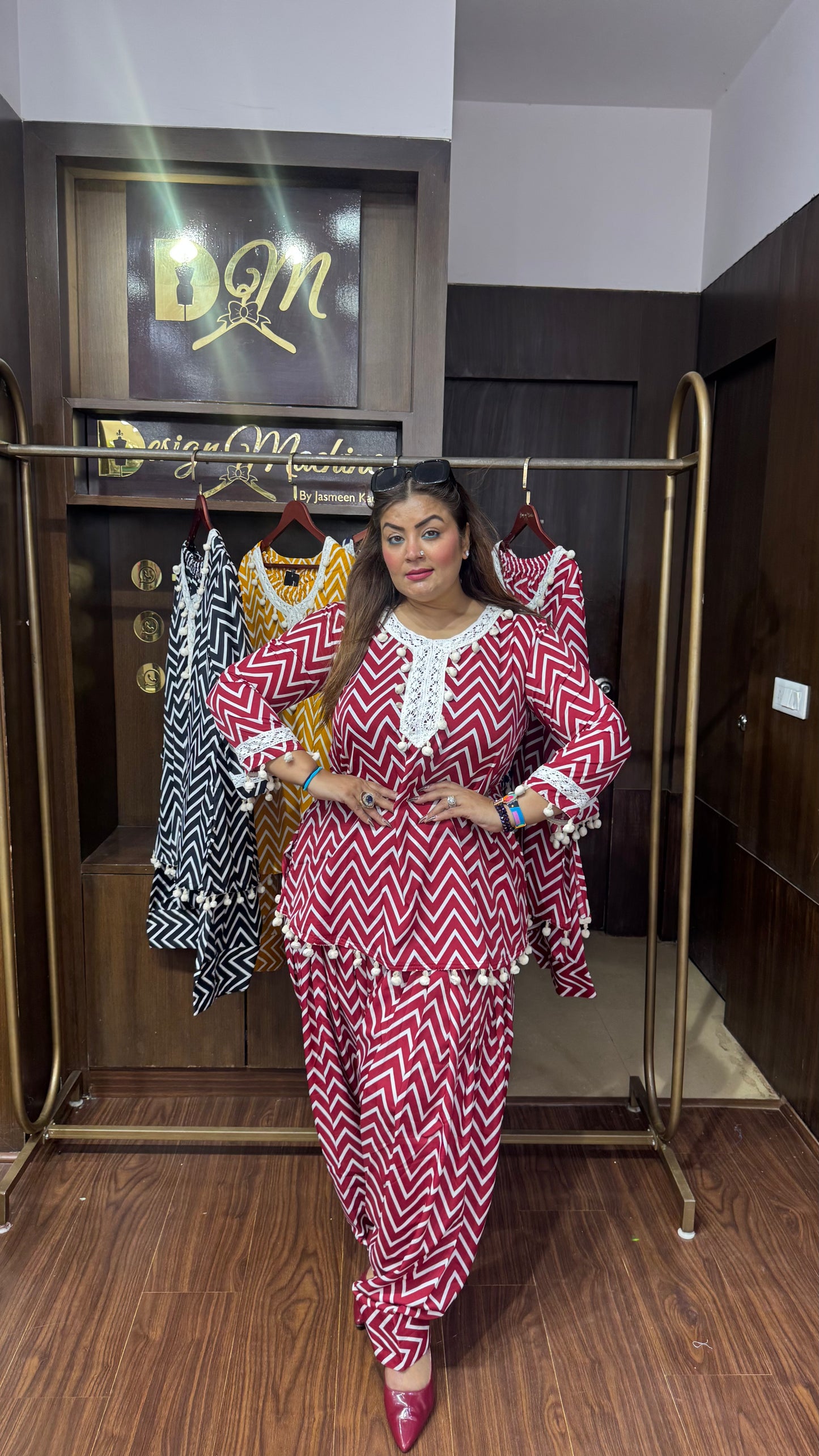 Zarvella Crepe Farshi Salwar Cordset