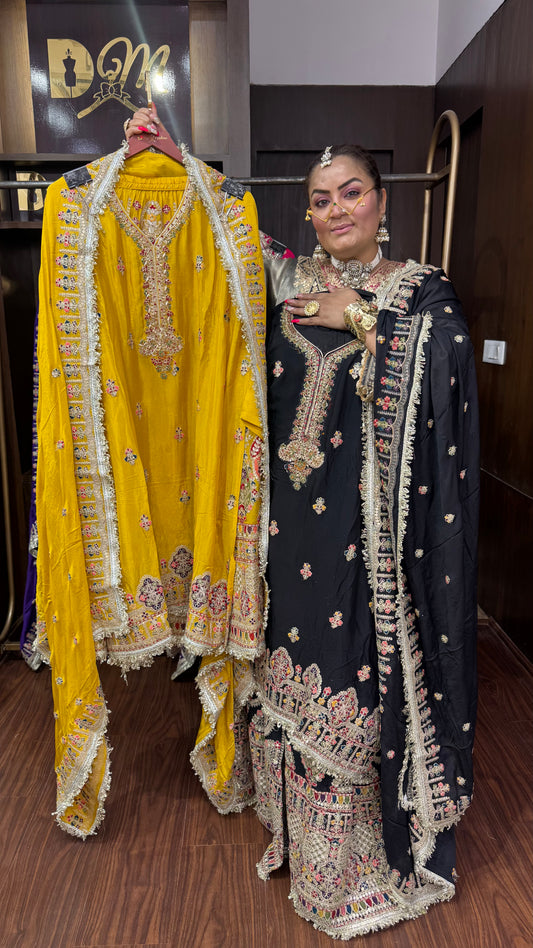 Zivara (Chinnon Semistitch Sharara Suit)