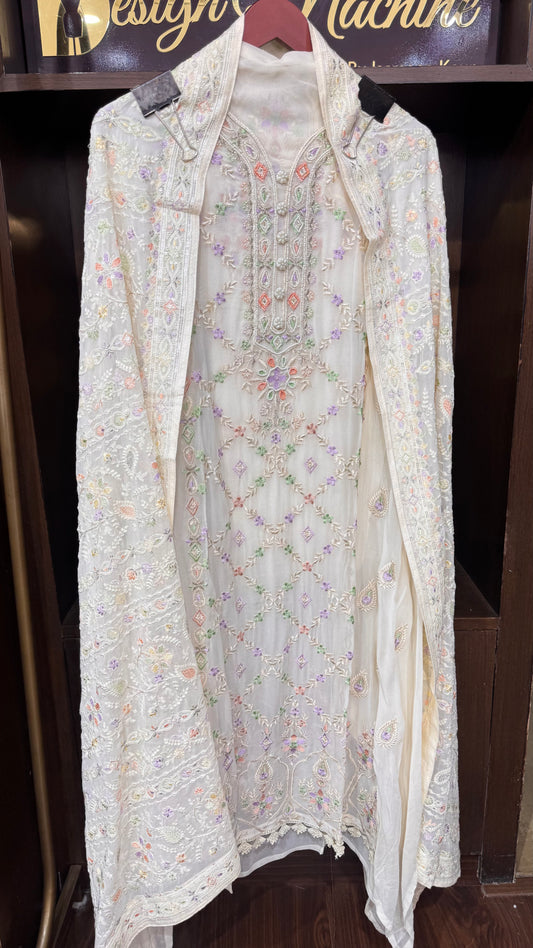 Alvira (Pure Georgette Unstiytch Suit)