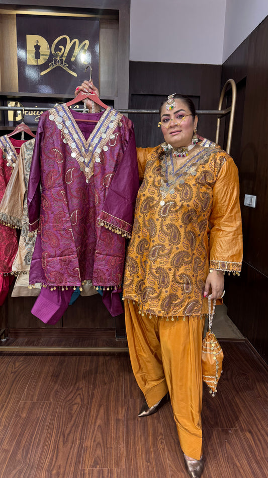 Ravira (Silk Pure Crepe Farshi Salwar Suit)