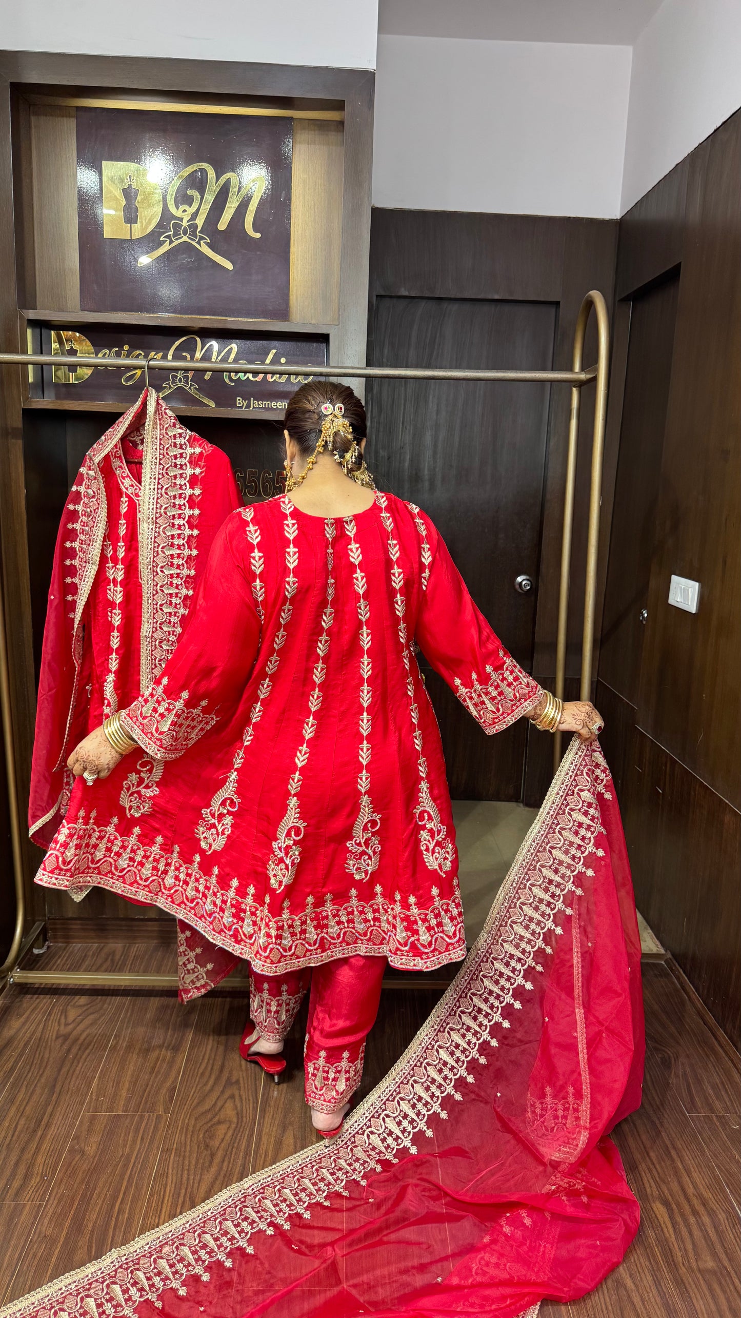 Anandi (Pure Silk Short Anarkali Suit)